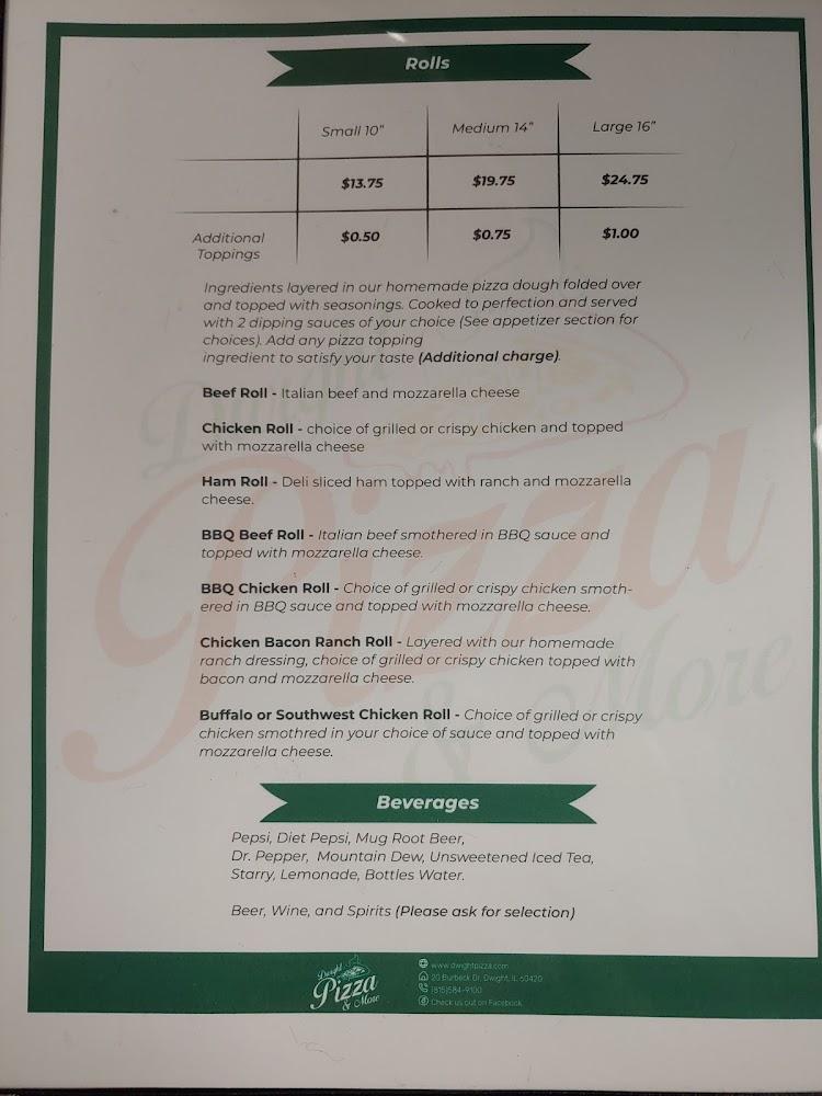 Dwight Pizza & More Menu image 4
