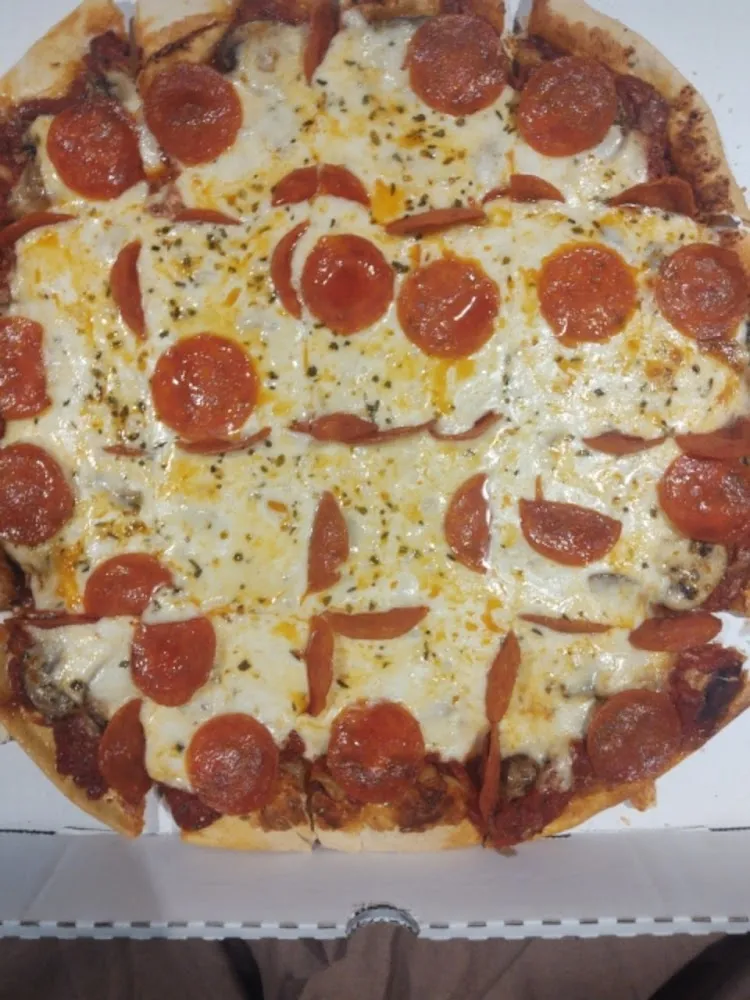 Pepperoni and Mushroom Pizza